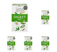 Ahmad Tea Natural Benefit Tea | Sweet Mint & Fennel "Digest" Infusion | 20 Teabag Sachets | 5 Pack