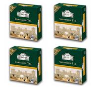 Ahmad TeaCardamom Black Tea Pack of 4 | (100 Tagged Teabags) - Aromatic & Warming Spiced Tea Blend - Premium Black Tea Infused with Real Cardamom - 100% Natural & Non-GMO