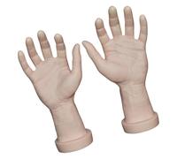 Ahmany 2Pcs Mannequin Hands for Nails Art Practice and Design Projects Sturdy PVC Materials Mannequin Hands for Rings Display Jewelry Display Stand