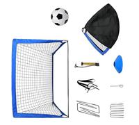 Ahmany Complete Football Training Package Contains Foldable Goal Air Blower You Shaped Stakes for Simple Assembly Outdoor Sports Equipment for Kids