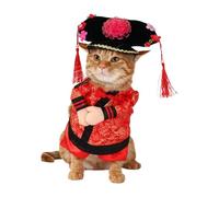 Ahmany Imperials Dynasties Cats Costume with Delicate Embroidery Soft Fabric Easyly Wear Holiday Cosplay Pet Attires Birthday Party Cats Costume