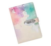 Ahmany Leather Lined Diary with for Girls Boys Women Lockable Notebook Leather Journal with Combination 145x215mm Notebook with Code