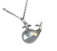 Ahmany Modern Oceanics Alloy Necklace with Adjustable Length for Comfortable Fit During Work Event or Social Gatherings Whale Charm Necklace