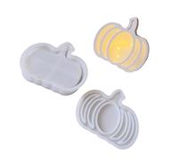 Ahmany Multi-Use Pumpkin Silicone Mold, Halloween Resin Craft Tool with Hollow Design for Fall Decor & Night Light Creation Food Grade Silicone Mold