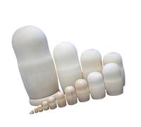 Ahmany Unpainted Nesting Dolls Blanks Russian Personalize Creates Your Own Doll Wood Matryoshka Diys Set Personalize Your Own