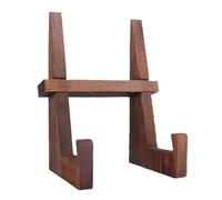 Ahmany Vintage Wood Plates Display Stand Picture Frame Holders Sturdy Storage Holders for Tabletop Photos Plaques and Books Natural Wood Easel