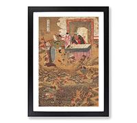 AHN Gyeon Oriental Ten Kings of Hell Enra Framed Print | A2 Oak Framed Wall Art | Ready to Hang | Modern Nature Picture | Living Room Bedroom Lounge Office