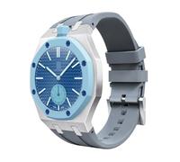 AHNHSKY Luxury Aluminum Case Band Mod Kit Compatible with Swatch Royal Pop for Men Women, Lightweight Shockproof Aluminum Bumper Case with Sport Silicone Replacement Strap