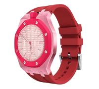 AHNHSKY Luxury Aluminum Case Band Mod Kit Compatible with Swatch Royal Pop for Men Women, Lightweight Shockproof Aluminum Bumper Case with Sport Silicone Replacement Strap