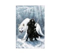 ahnld Jon Snow - Ghost - The Wall Canvas Poster Bedroom Decor Landscape Office Room Decor Gift 08x12inch(20x30cm)