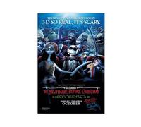 ahnld The Nightmare Before Christmas 3D MOVIE POSTER Canvas Poster Bedroom Decor Landscape Office Room Decor Gift 12x18inch(30x45cm)