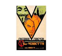 ahnld V Wie Vendetta, 2005 Dystopischer Politischer Canvas Poster Wall Art Decor Print Picture Paintings for Living Room Bedroom Decoration 12x18inch(30x45cm)