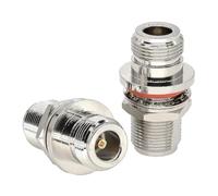 Ahoaepy 2PCS N Type Bulkhead Nut Connector Coupler Adapter, Type-N Female to N Female with Waterproof Ring Coaxial Adapter for Radios,Antenna,Broadcast,LMR