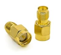 Ahoaepy 2PCS SMA Antenna Connector, Low Loss SMA Male to RPSMA Female Adapter Gender Changer Coax Cable Adapter for Radio, Audio, Video, Car Aerial