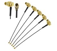 Ahoaepy 5PCS Right Angle SMA to MHF4 UFL Coax Cable, 6Inch(15cm) Elbow SMA Female to U.FL IPX 0.81mm Pigtail Cable, Low Loss UFL IPX-4 Extension Coaxial Cable for Radios, Antenna, Mini PCI