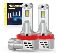 AHOBXD - H11 LED Bulb, H8 H9 H16 LED Bulb, Cool White Fog Light with Super Bright Cooling Fan 30000LM Fog Lights Plug and Play, 2 Pack