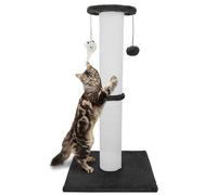 Ahomdoo Cat Scratching Post 34 Inches Heavy Duty and Thicker Cat Scratching Post Sisal Rope with Hanging Ball and Mice Scratching Post for Indoor Cats and Adult(Bright Green)