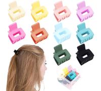 Ahoney 10Pcs Small Hair Claw Clips for Women Girls, 1" Mini Matte Tiny Hair Clips for Thin Thick Medium Hair Cute Jaw Clips Strong Hold Hair Barrettes Clip with Gift Box (Colorful)