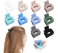 Ahoney 10Pcs Small Hair Claw Clips for Women Girls, 1" Mini Matte Tiny Hair Clips for Thin Thick Medium Hair Cute Jaw Clips Strong Hold Hair Barrettes Clip with Gift Box (Cool)