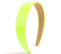 AHONEY Green Headband for Women Girls Glossy Vegan Leather Headband Non Slip 1.18" Wide Plain Head Band Solid Hair Band DIY Halloween Holiday Hair Accessories Gifts