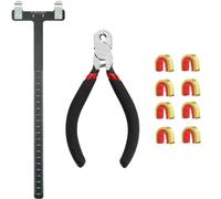 AHOSOUTLY Archery Bow String Nocking Points Set with T Square Ruler Nocking Buckle Pliers and 8pcs Nocking Buckle Set,for Recurve and Compound Bowstring Accessories…