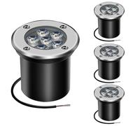 AHOTSUK LED Ground Lights Mains Powered Garden Lights Outdoor Buried Light Well Lighting 6W 12V 24V IP67 Waterproof Low Voltage Underground for Garden, Pathway, Patio(Cool White)