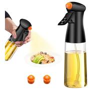 AHOUGER Oil Sprayer, 210 ml Oil Spray Bottle, Glass, Vinegar Splasher, Oil Dispenser with 3 Nozzles, Ultra-Fine Mist Design, Perfect for Hot Air Fryers, Grilling, Baking, Salads…