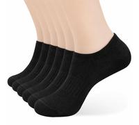 AHOVIT 8 Pairs No Show Socks Womens and Mens Low Cut Ankle Short Non Slip Athletic Running Casual Invisible Liner Socks, 8 Pairs Black, 9-13 UK