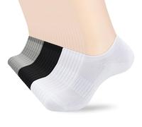 AHOVIT No Show Socks Women & Men Low Cut Ankle Short Anti-slid Athletic Running Casual Invisible Liner Socks, 12pairs 4white+4black+4grey, 7.5-10.5 UK