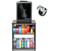 AHOWPD 3D Printer Stand with Filaments Storage - 3D Printer Table Filament Storage Rack Heavy Duty 3D Printer Cart Desk with Wheels for Workshop Studio Office