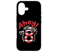 Ahoy I'm 8, Cool Pirate Theme 8th Birthday Party Boys Girls Case for iPhone 17