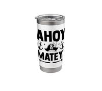 Ahoy Matey Pirate Youth Design Stainless Steel Insulated Tumbler