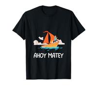 Ahoy Matey Sailing Adventure Dog and Sailboat T-Shirt