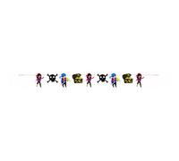 Ahoy Pirate Garland 7 Foot Artificial Flowers And Plants Pack Of 6