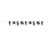 Ahoy Pirate Garland 7ft (213cm) - Colorful Party Decor for Little Buccaneers - Perfect for Swashbuckling Celebrations & Adventures - 1 Pc