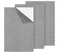 AHQiZFX 3Pcs Grey Canvas Repair Patch, 8×12 Inch Canvas Repair Tape, Waterproof Self-Adhesive Fabric Repair Patch for Tents, Boat Cover, Pop Up Canopy, Patio, Bags, Cover