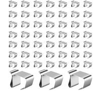 AHQiZFX 50 PCS Christmas Gutter Hooks for Outdoor Lights, 2x1.4cm Holiday Hooks Clips, Xmas Light Clips for Hanging Outdoor Decorations, No-Hole for Roof Eaves Kitchen Bathroom Garden