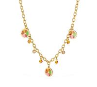 AHQKCRF Gold Flower & Starfish Pendant Necklace for Women - Boho Summer Beach Charm Necklace, Unique Stainless Steel Ocean Jewelry, Trendy Aesthetic Vacation Gift, 0.96in, Stainless Steels, No