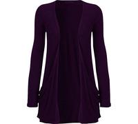 AHR LTD. New Kids Girls Boyfriend Open Pocket Long Sleevees Cardigan 7/13 Years (13 Years, Purple)