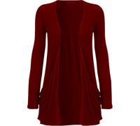 AHR LTD. New Kids Girls Boyfriend Open Pocket Long Sleevees Cardigan 7/13 Years (7-8 Years, Wine)