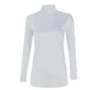 AHR_Manchester_UK Womens Ladies Plain Long Sleeve Turtle Polo Neck Top Roll Neck Top Jumper 8-26 (M/L (UK 12-14), White)