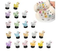 AHRLIC 20PCS Duck Hole Shoes Charms, Glow in the Dark Cute Cartoon Shoe Accessories for Clog Shoes, Fun & Colorful Resin Charms for Kids, Girls, Boys, Men & Women, Easy to Install or Remove