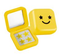 AHRLIC 32PCS Star Pimple Patches for Face, Cute Hydrocolloid Pimple Patches, Sticky Spot Stickers with Compact Mirror, Cover Blemishes and Absorb Fluid, Gentle Spot Dots for All Skin Types, Yellow