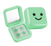 AHRLIC 32PCS Star Pimple Patches for Face, Cute Hydrocolloid Pimple Patches, Sticky Spot Stickers with Compact Mirror, Cover Blemishes and Absorb Fluid, Gentle Spot Dots for All Skin Types, Green