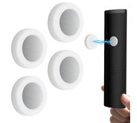 AHRLIC 4PCS Magnetic Remote Holder Wall Mount, Self-Adhesive & No-Drill Organizer with Strong Magnetic Grip for TV, AC, Fan Remotes - Space-Saving & Easy to Use (White)