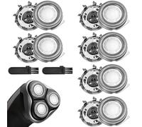 AHRLIC 6-Pack Replacement Rotary Shaver Heads Compatible with Philips Series 1000 2000 3000, Fits AT8xx, AT7xx, PT7xx, Stainless Steel Blades for Wet & Dry Use, Includes Cleaning Brush