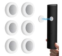 AHRLIC 6PCS Magnetic Remote Holder Wall Mount, Self-Adhesive & No-Drill Organizer with Strong Magnetic Grip for TV, AC, Fan Remotes - Space-Saving & Easy to Use (White)