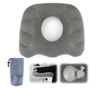 AHRLIC Inflatable Donut Cushion for Hemorrhoid, Tailbone, Postpartum, Bed Sores, Sciatica - Portable Ring Seat Pillow for Pain Relief, Office, Car, Wheelchair, BBL Recovery (Grey)