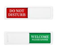 AHRLIC Sliding Conference Room Door Sign, Do Not Disturb/Welcome Please Knock Privacy Sign Indicator, Magnetic & Self-Adhesive Office Door Sign, Perfect for Meeting Rooms, Restrooms, and Home Offices
