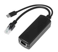 AHRLIC Type C PoE Splitter, 48V to USB-C 5V/2.4A Output, IEEE802.3af/at Compliant, 100 Mbps Ethernet, Plug and Play for Smart Home, Type C PoE Adapter